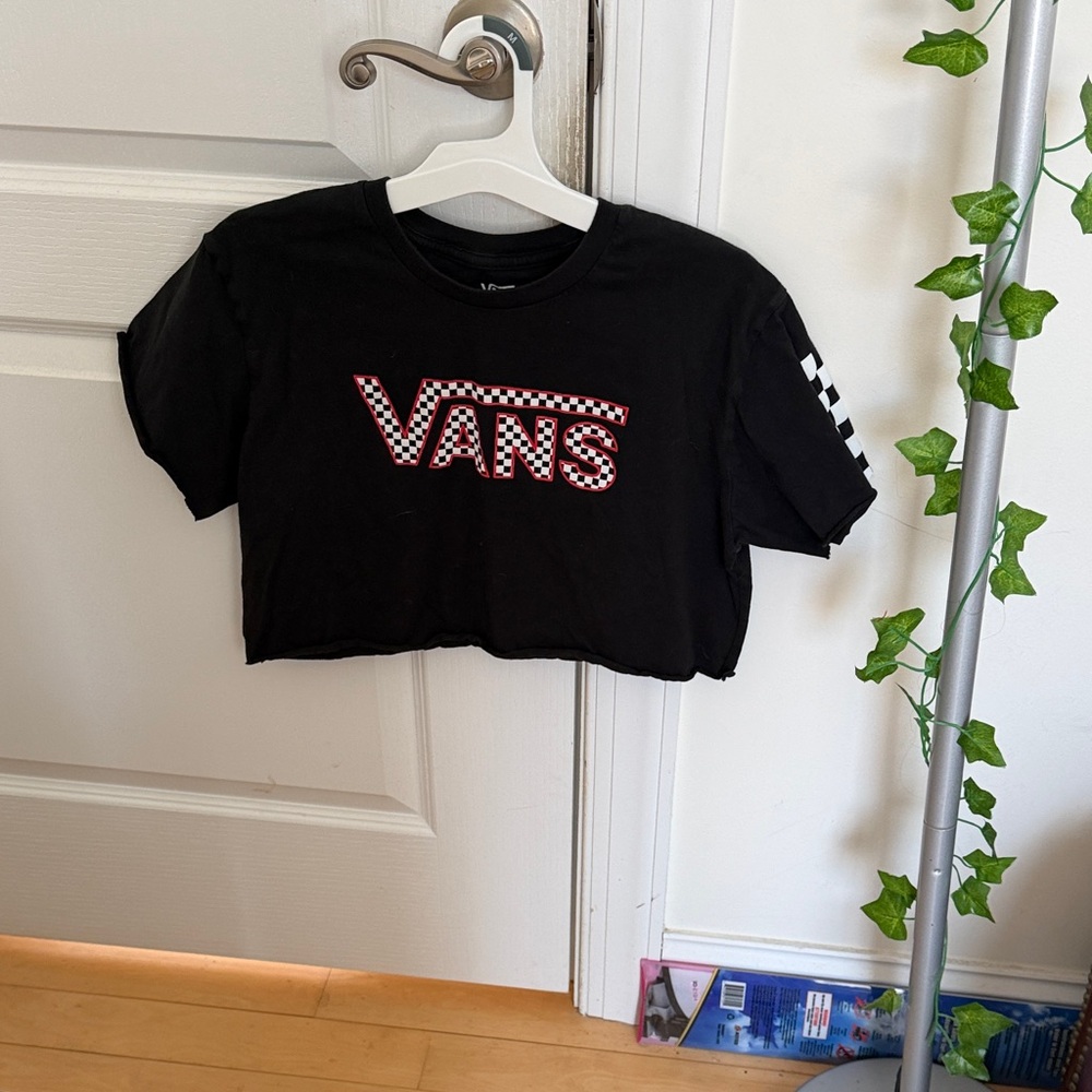 Vans Kids Black Checkered Logo T-Shirt